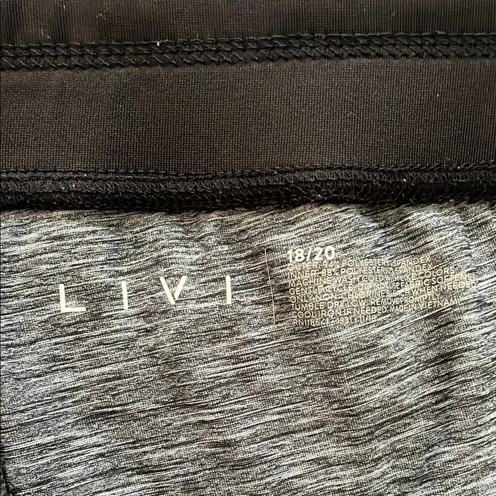 Livi Active Black Athletic Shorts with Elastic Waistband - Picture 6 of 7